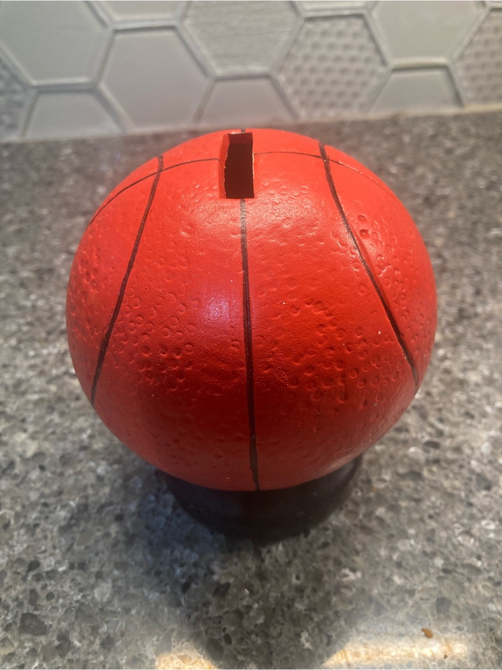 Basketball Coin Bank - Bright Orange